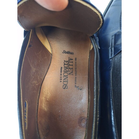 ALLEN EDMONDS Blue Navy Sutton‎ Oxfords Men\'s Sz 11.5 AAA Preppy Career Business